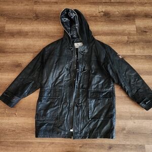 Triple Fat Goose Black Genuine Leather Men's Size Medium Coat